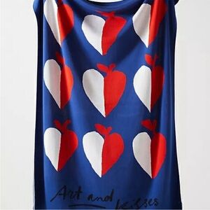 Hotel Magique Anthropologie Art & Kisses Throw Blanket Art Deco Hearts